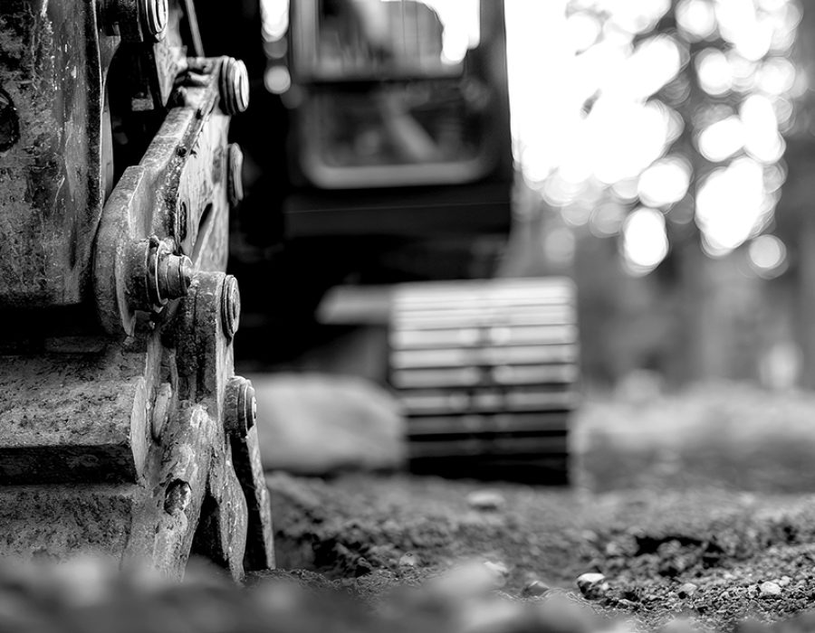 Closeup shot of an excavator digging into the soil at a construction site Focus on heavy machinery and earthmoving Generated using AI